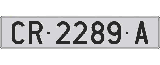 CR2289A matricula larga