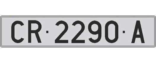 CR2290A matricula larga