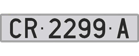 CR2299A matricula larga