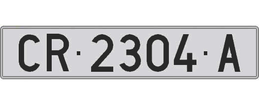 CR2304A matricula larga