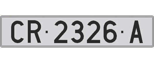 CR2326A matricula larga