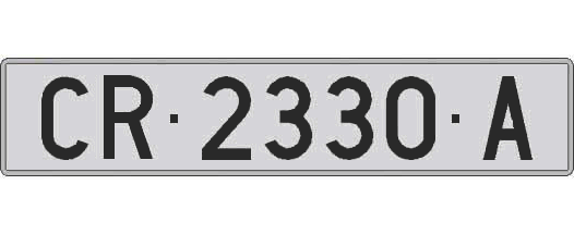 CR2330A matricula larga