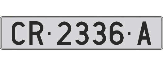 CR2336A matricula larga
