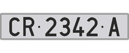 CR2342A matricula larga