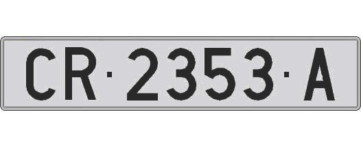 CR2353A matricula larga