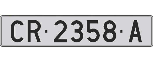CR2358A matricula larga