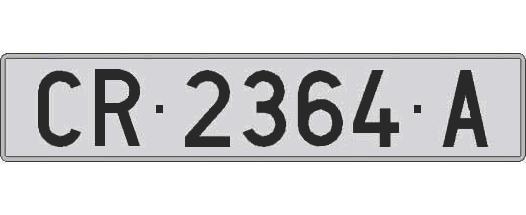 CR2364A matricula larga