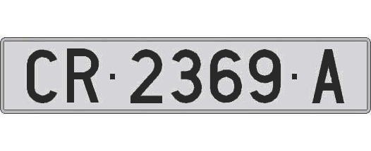 CR2369A matricula larga