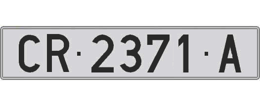 CR2371A matricula larga