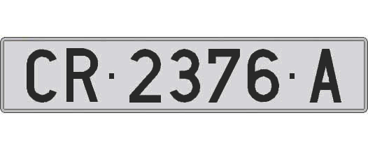 CR2376A matricula larga