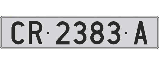 CR2383A matricula larga