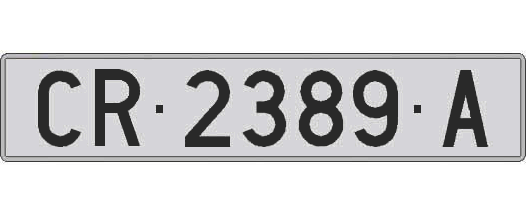 CR2389A matricula larga