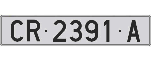 CR2391A matricula larga