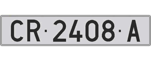 CR2408A matricula larga