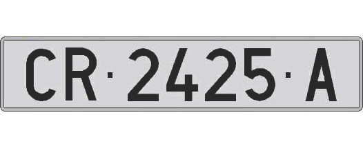 CR2425A matricula larga