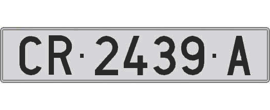 CR2439A matricula larga