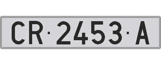 CR2453A matricula larga