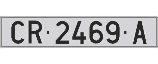 CR2469A matricula larga