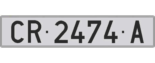 CR2474A matricula larga