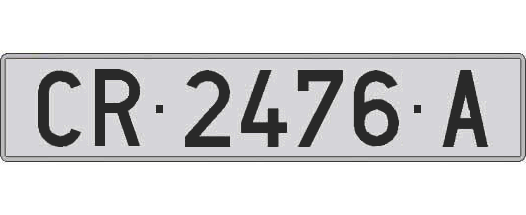 CR2476A matricula larga