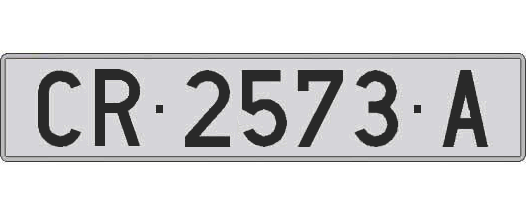 CR2573A matricula larga