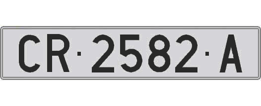 CR2582A matricula larga