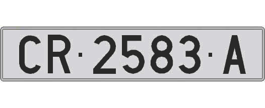 CR2583A matricula larga