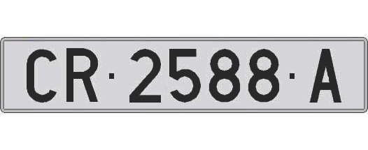 CR2588A matricula larga