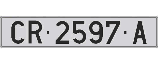 CR2597A matricula larga