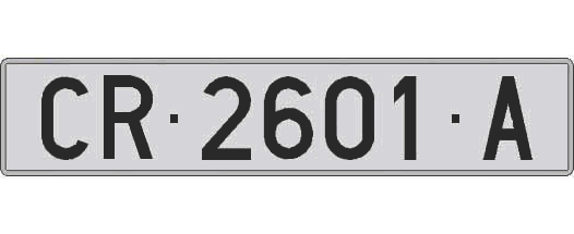 CR2601A matricula larga