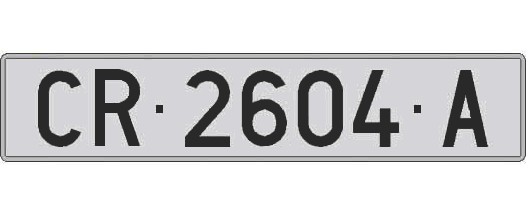 CR2604A matricula larga