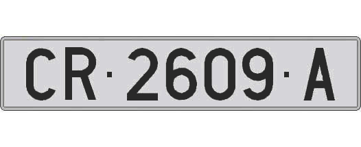 CR2609A matricula larga
