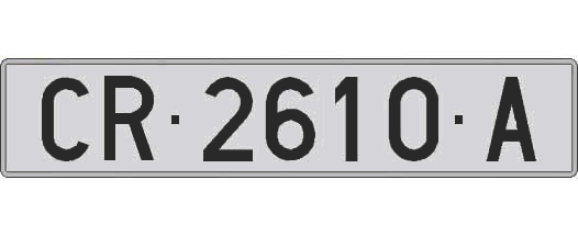 CR2610A matricula larga