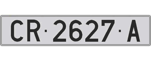 CR2627A matricula larga
