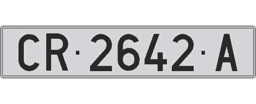 CR2642A matricula larga