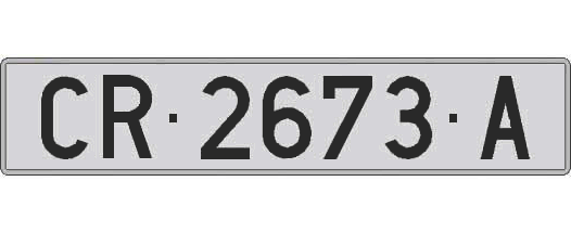 CR2673A matricula larga