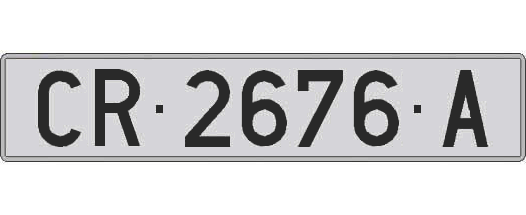 CR2676A matricula larga