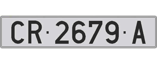 CR2679A matricula larga