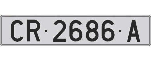 CR2686A matricula larga