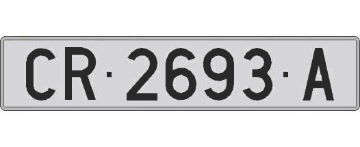 CR2693A matricula larga