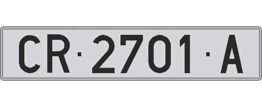 CR2701A matricula larga