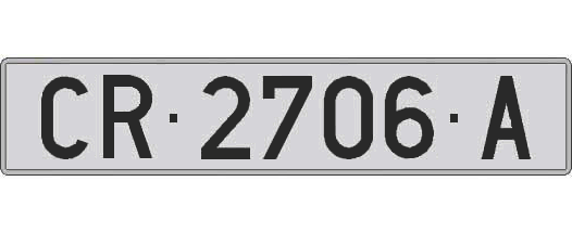 CR2706A matricula larga