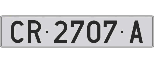 CR2707A matricula larga