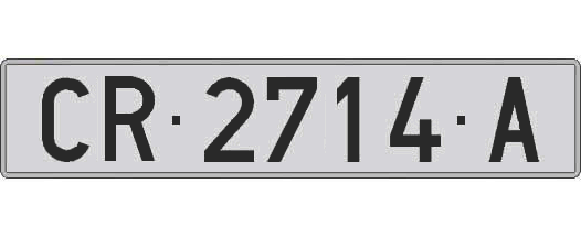 CR2714A matricula larga