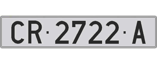 CR2722A matricula larga