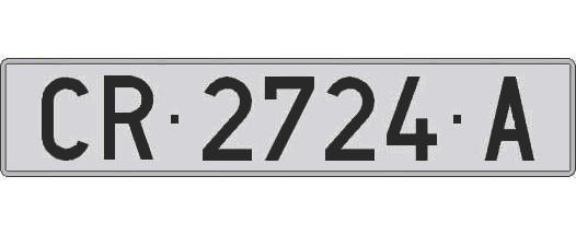 CR2724A matricula larga