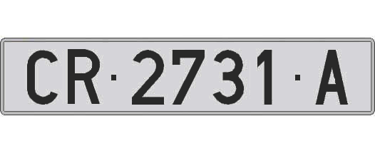 CR2731A matricula larga