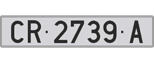 CR2739A matricula larga