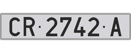 CR2742A matricula larga