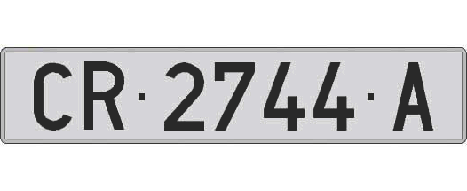 CR2744A matricula larga
